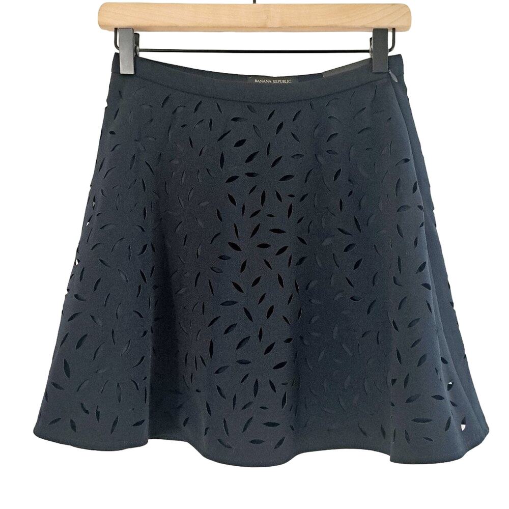 Banana Republic Cutout Overlay Mini Skirt